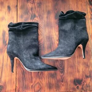 Alexandre Birman Slouch Booties Black Suede Sz 38